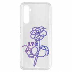 Чехол для Realme 6 Pro Flowers line bts - PrintSalon
