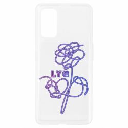 Чехол для Realme 7 Pro Flowers line bts - PrintSalon