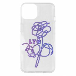 Чехол для iPhone 14 Flowers line bts - PrintSalon