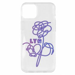 Чехол для iPhone 14 Plus Flowers line bts - PrintSalon