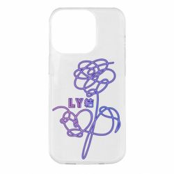 Чехол для iPhone 14 Pro Flowers line bts - PrintSalon