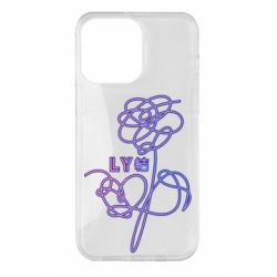 Чехол для iPhone 14 Pro Max Flowers line bts - PrintSalon