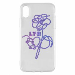 Чехол для iPhone X/Xs Flowers line bts - PrintSalon