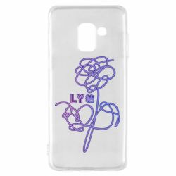 Чехол для Samsung A8 2018 Flowers line bts - PrintSalon