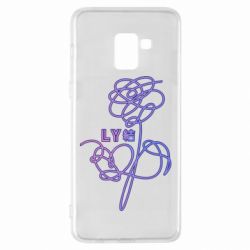 Чехол для Samsung A8+ 2018 Flowers line bts - PrintSalon