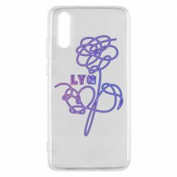 Чехол для Huawei P20 Flowers line bts - PrintSalon