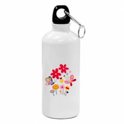 Фляга Flowers and Butterflies - PrintSalon