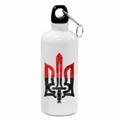 Фляга Герб Украины красно-черный - PrintSalon