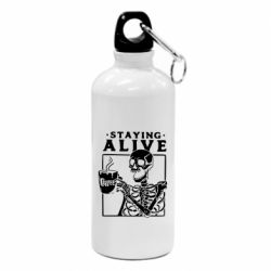 Фляга Staying alive with coffee - PrintSalon