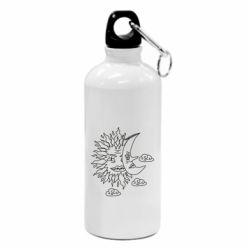 Фляга Sun and Moon faces - PrintSalon