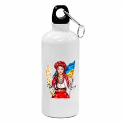Фляга Украинская девушка в венку - PrintSalon