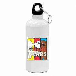 Фляга We bare bears collage - PrintSalon
