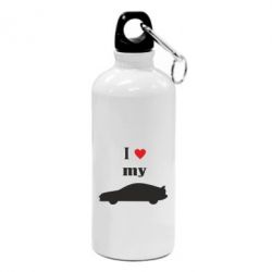 Фляга I love my car - PrintSalon