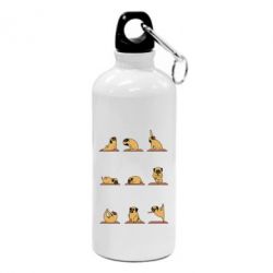 Фляга Pug engaged in yoga - PrintSalon
