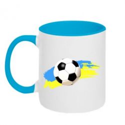 Чашка двухцветная 320ml Football of Ukraine - PrintSalon