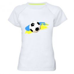Женская футболка для спорта Football of Ukraine - PrintSalon