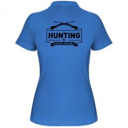 Женское поло For real men only - PrintSalon