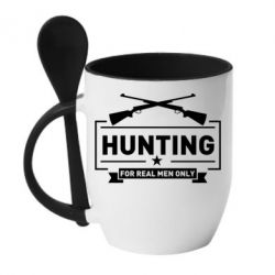 Чашка с ложкой For real men only - PrintSalon