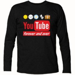 Футболка с длинным рукавом Forever and ever emoji's life youtube - PrintSalon