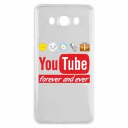 Чехол для Samsung J7 2016 Forever and ever emoji's life youtube - PrintSalon