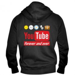 Мужское худи на молнии Forever and ever emoji's life youtube - PrintSalon
