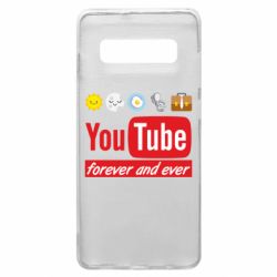 Чехол для Samsung S10+ Forever and ever emoji's life youtube - PrintSalon