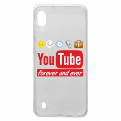 Чехол для Samsung A10 Forever and ever emoji's life youtube - PrintSalon