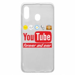 Чехол для Samsung A30 Forever and ever emoji's life youtube - PrintSalon