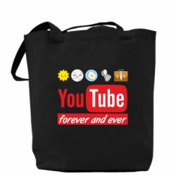 Эко-сумка Forever and ever emoji's life youtube - PrintSalon