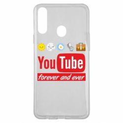 Чехол для Samsung A20s Forever and ever emoji's life youtube - PrintSalon