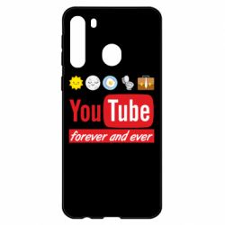 Чехол для Samsung A21 Forever and ever emoji's life youtube - PrintSalon