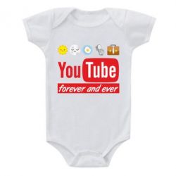 Детский бодик Forever and ever emoji's life youtube - PrintSalon