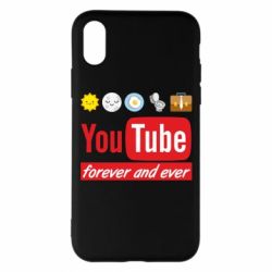 Чехол для iPhone X/Xs Forever and ever emoji's life youtube - PrintSalon
