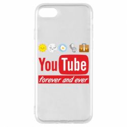 Чехол для iPhone 7 Forever and ever emoji's life youtube - PrintSalon