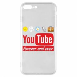 Чехол для iPhone 7 Plus Forever and ever emoji's life youtube - PrintSalon