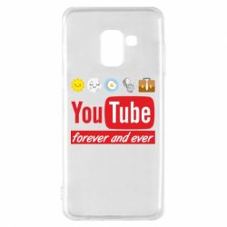 Чехол для Samsung A8 2018 Forever and ever emoji's life youtube