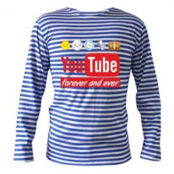 Тельняшка с длинным рукавом Forever and ever emoji's life youtube - PrintSalon