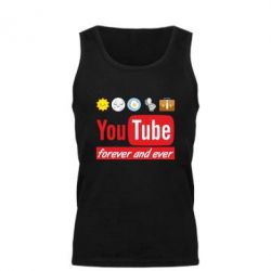 Мужская майка Forever and ever emoji's life youtube - PrintSalon