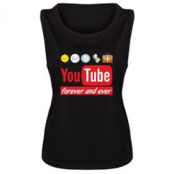 Женская майка Forever and ever emoji's life youtube - PrintSalon