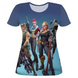 Женская футболка 3D Fortnite characters - PrintSalon