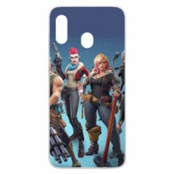 Чехол для Samsung A20 Fortnite characters - PrintSalon