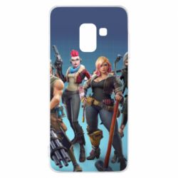 Чехол для Samsung A8 2018 Fortnite characters