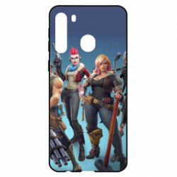 Чехол для Samsung A21 Fortnite characters - PrintSalon