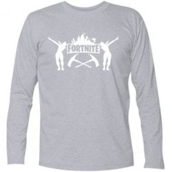 Футболка с длинным рукавом Fortnite dancing logo - PrintSalon