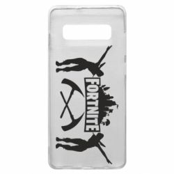 Чехол для Samsung S10+ Fortnite dancing logo - PrintSalon