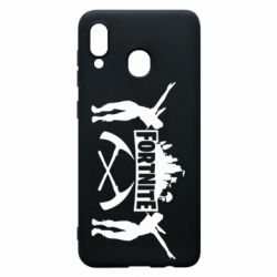Чехол для Samsung A20 Fortnite dancing logo - PrintSalon