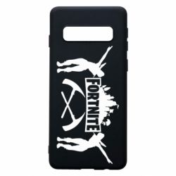 Чехол для Samsung S10 Fortnite dancing logo - PrintSalon