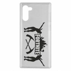 Чехол для Samsung Note 10 Fortnite dancing logo - PrintSalon