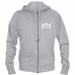 Мужское худи на молнии Fortnite dancing logo - PrintSalon