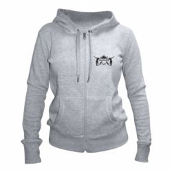 Женское худи на молнии Fortnite dancing logo - PrintSalon